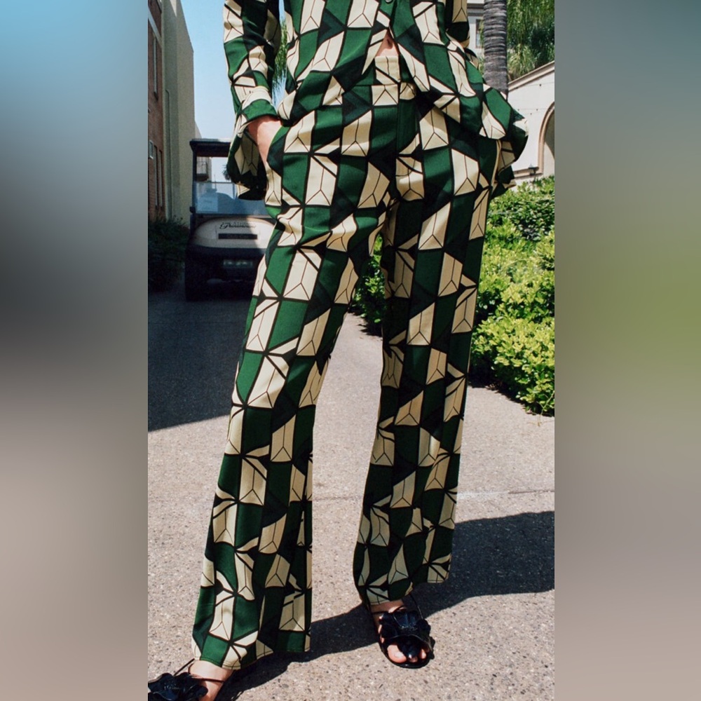 Printed Pants - Zara